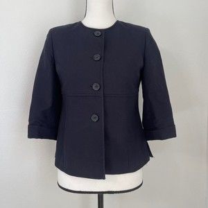 346 Brooks Brothers Women's Size 4P Top Jacket. Navy Blue Blazer